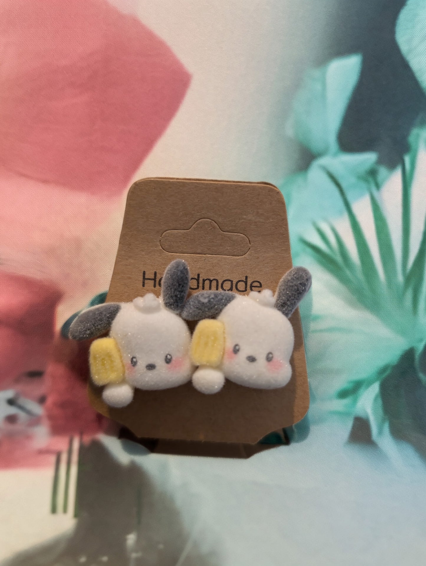 Dog with Popsicle Stud Earrings